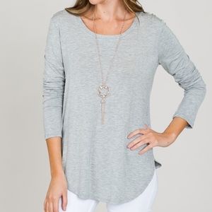 NWT Emma's Closet Long Sleeve Tee Gray